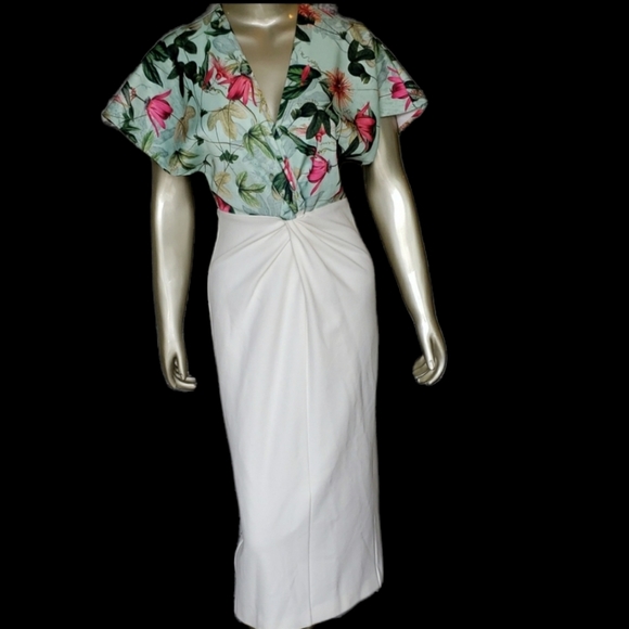 TED BAKER NWT midi dress sz 2 - Picture 1 of 10